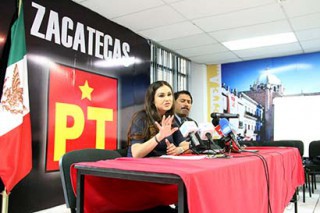 Geovanna Bañuelos, dirigente estatal del PT ■ FOTO: ANDRÉS SÁNCHEZ 