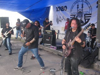 Ansuz, otra de las bandas ancestrales del rock local que puso en alto el metal zacatecano en el Chopo. Chidote, César, Israel, Emmanuel, Víctor y ‘Taro’