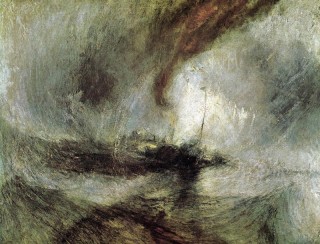 Turner. Tormenta de nieve en el mar, barco a vapor ante la entrada del puerto, 1842. Gallery Tate.