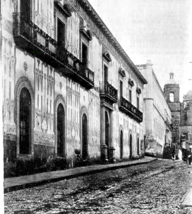 Fachada del Instituto de Ciencias, aproximadamente en 1837  ■ FOTOS: CORTESÍA UZIEL GUTIÉRREZ DE LA ISLA