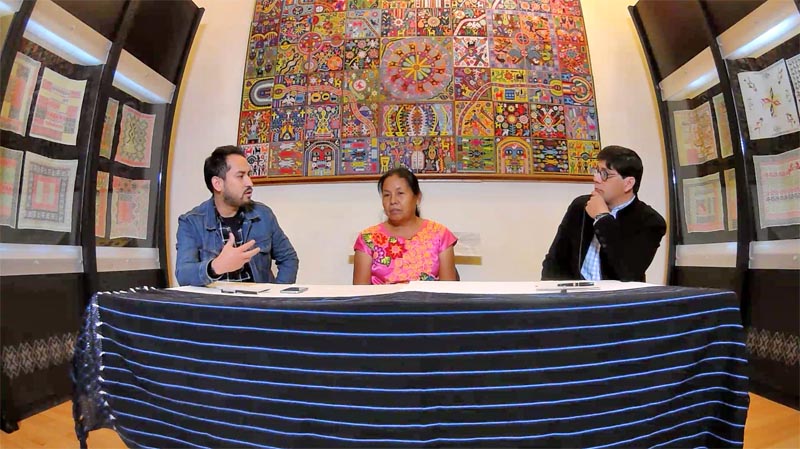 Carlos Navarrete y Marco Antonio Torres dialogaron con la vocera del Concejo Indígena de Gobierno