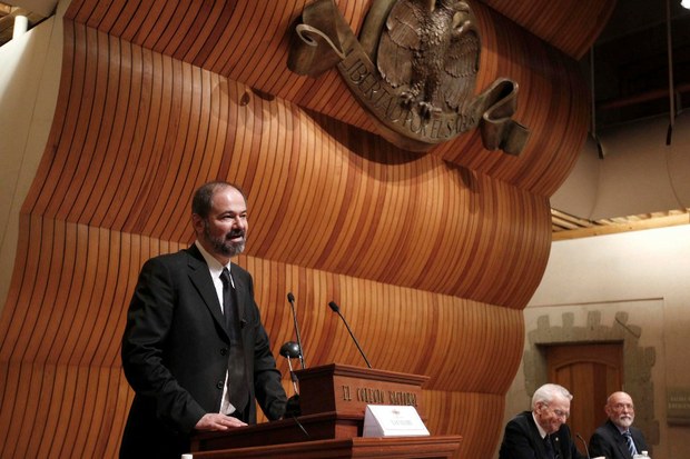 Juan Villoro durante su discurso. Foto José Antonio López
