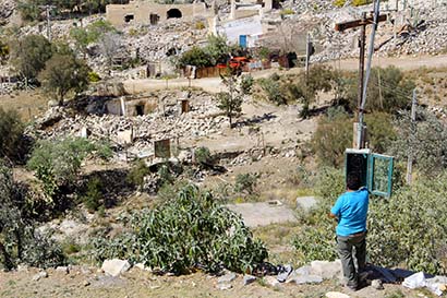Actualmente la Universidad Autónoma Metropolitana realiza un estudio sobre la comunidad Salaverna, en Mazapil, que fue destruida para un proyecto minero ■ FOTO: LA JORNADA ZACATECAS
