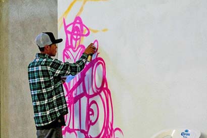 Participaron alrededor de 700 jóvenes en distintas disciplinas, como el grafiti ■ foto: la jornada zacatecas