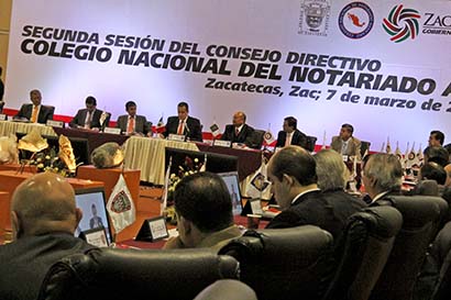 Se llevó a cabo la segunda Sesión Nacional del Consejo Directivo del Colegio Nacional de Notariado Mexicano, este viernes ■ foto: ANDRÉS SÁNCHEZ