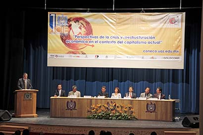 Inauguración del primer Congreso Internacional de Economía, organizado por la UAZ ■ foto: ernesto moreno