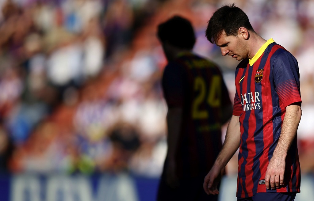 El Barcelona cayó 1-0 en su visita al Valladolid, en la 27 jornada española. Foto Reuters
