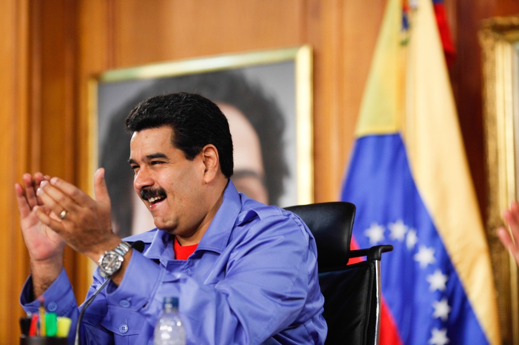 El presidente de Venezuela, Nicolás Maduro, en el Palacio de Miraflores, el 22 de marzo de 2014. Foto Xinhua