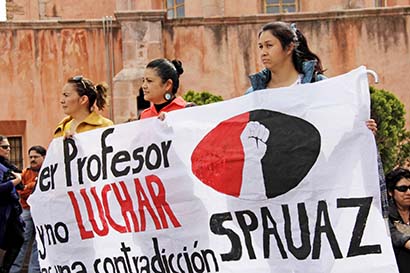 Manifestación del Spauaz la semana pasada. Foto: ERNESTO MORENO