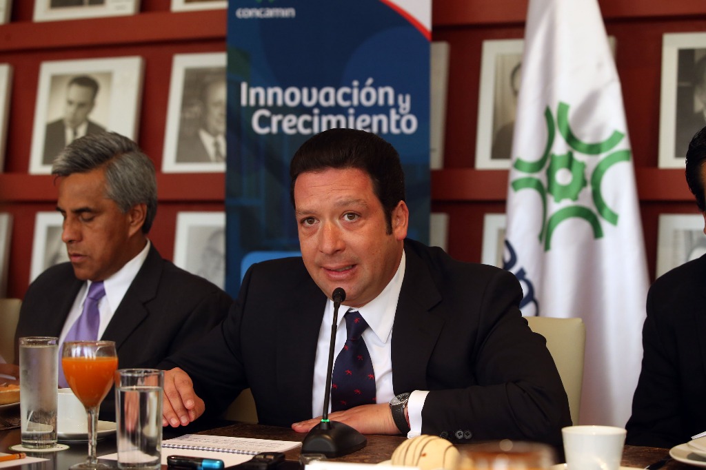 El presidente de la Concamin, Francisco Funtanet, en imagen del 1 de abril pasado. Foto Jesús Villaseca