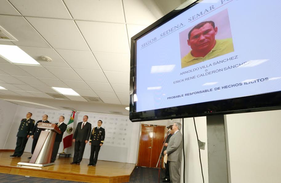 El comisionado nacional de seguridad, Monte Alejandro Rubido, hizo el anuncio de la captura de Villa Sánchez. Foto: La Jornada