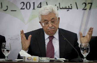El presidente palestino, Mahmoud Abbas, habla durante una reunión con el Consejo Central Palestino, en Ramallah. Foto Ap
