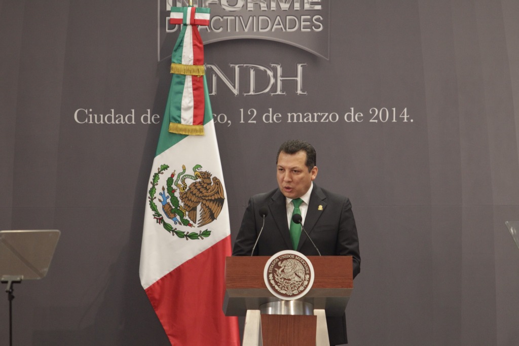 Raúl Plascencia, presidente de la Comisión Nacional de Derechos Humanos, durante un reporte el 12 de marzo pasado. Foto: La Jornada