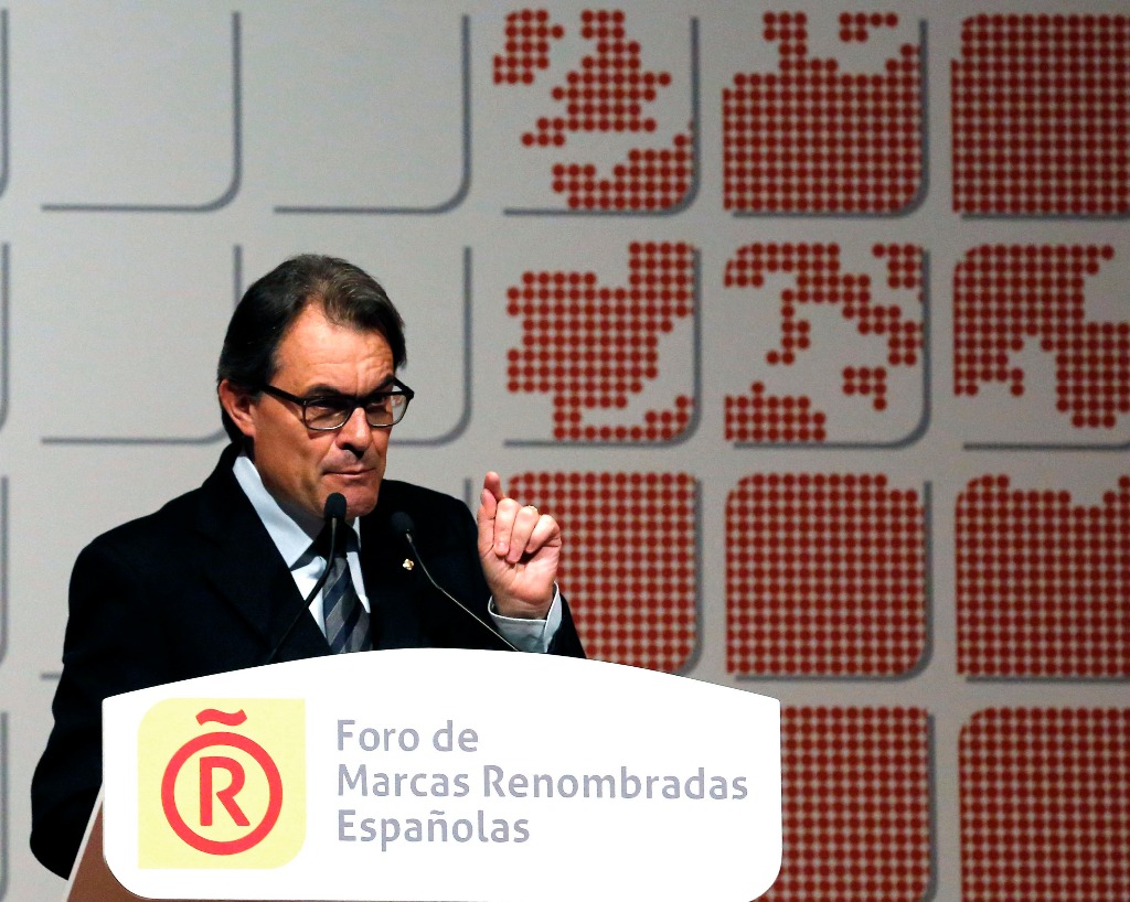 El presidente regional de Cataluña, Artur Mas, durante un evento en abril pasado. Foto Reuters