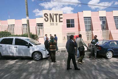 Oficinas de la Sección 58 del SNTE ■ FOTO: LA JORNADA ZACATECAS