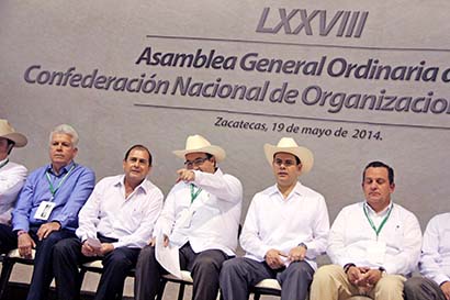 Miguel Alonso asistió a la 78 Asamblea Ordinaria de la Confederación Nacional de Organizaciones Ganaderas ■ FOTO: ANDRÉS SÁNCHEZ