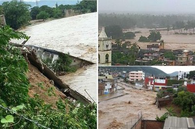 Imágenes de Guerrero con lluvias torrenciales