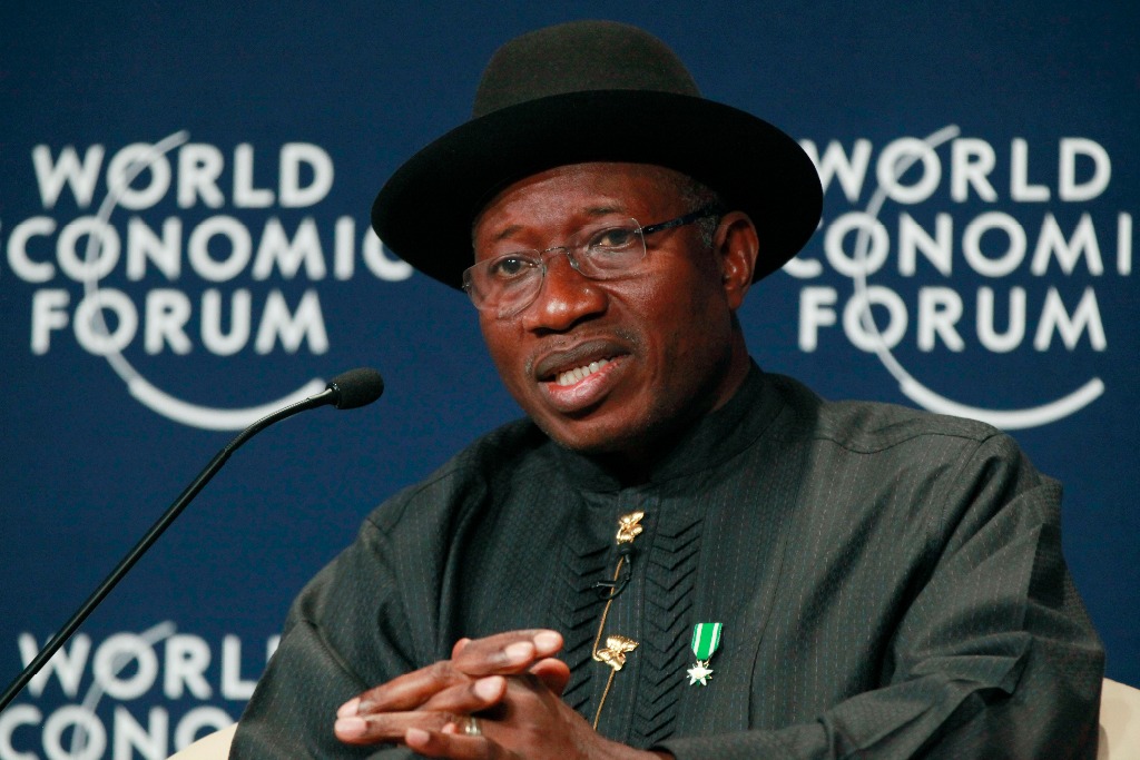 El presidente nigeriano, Goodluck Jonathan, durante su participación en el Foro Económico Mundial sobre África el 8 de mayo pasado. Foto Ap