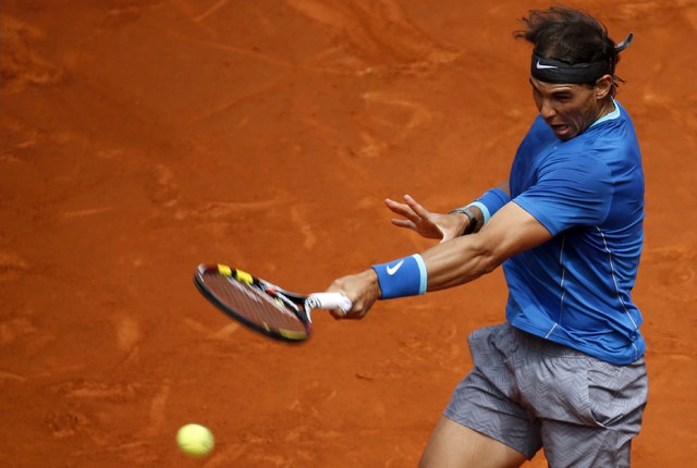 El tenista español Rafael Nadal, durante el Abierto de Tenis de Madrid. Foto Reuters