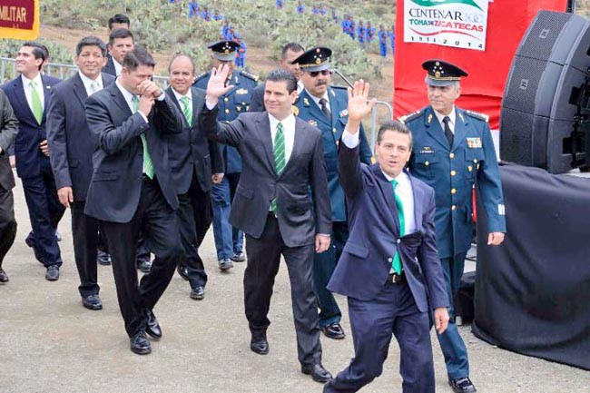 Peña Nieto y Miguel Alonso ■ foto: La Jornada Zacatecas