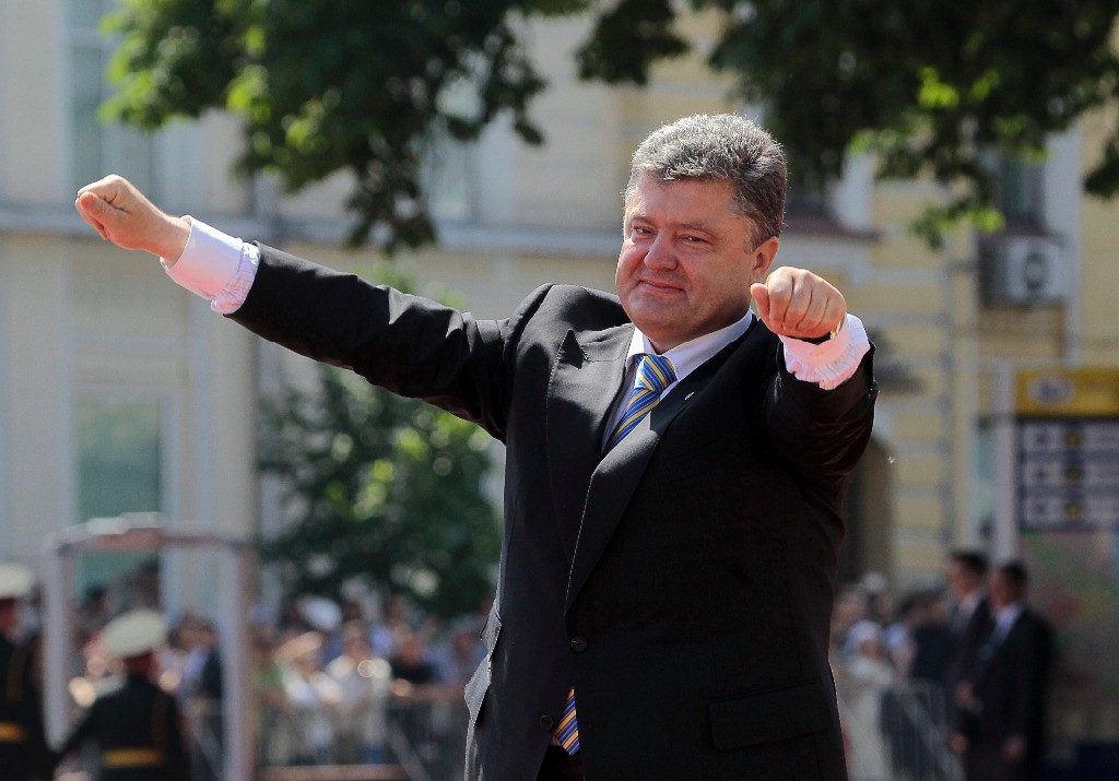 El presidente ucranio, Petro Poroshenko, durante un evento en Kiev el 7 de junio pasado. Foto Ap