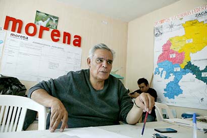 Luis Medina Lizalde, presidente estatal del Movimiento de Regeneración Nacional ■ FOTO: ANDRÉS SÁNCHEZ