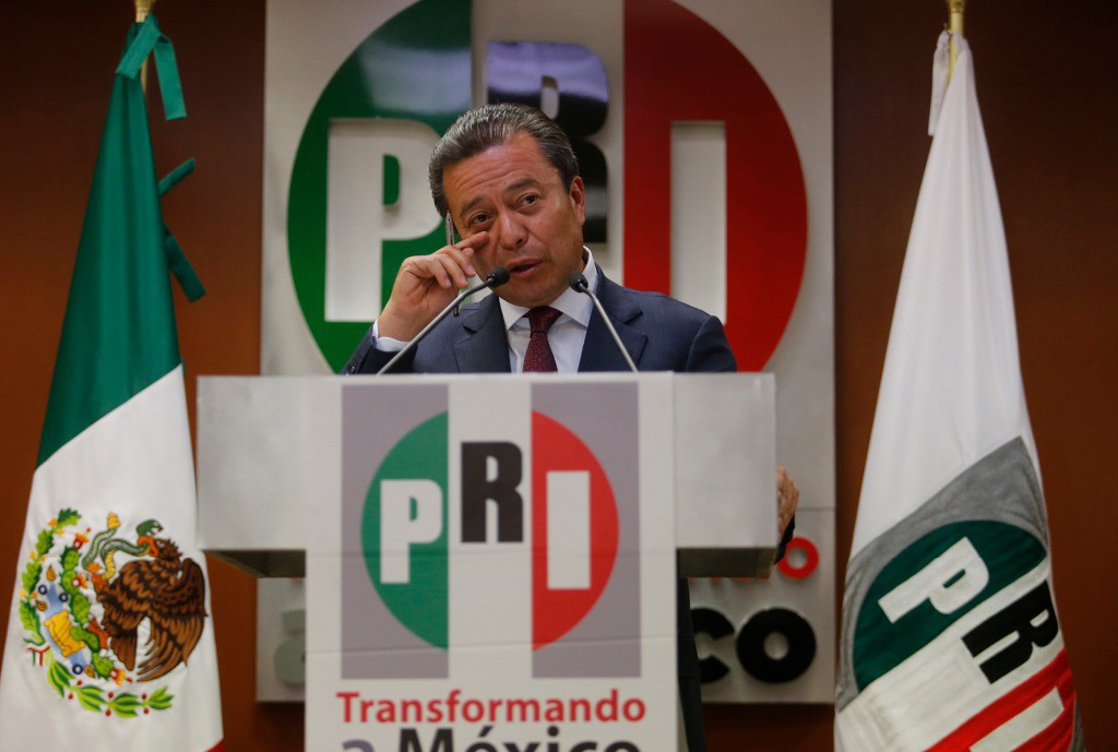 El líder nacional del PRI, César Camacho, en conferencia de prensa, en noviembre pasado. Foto: La Jornada