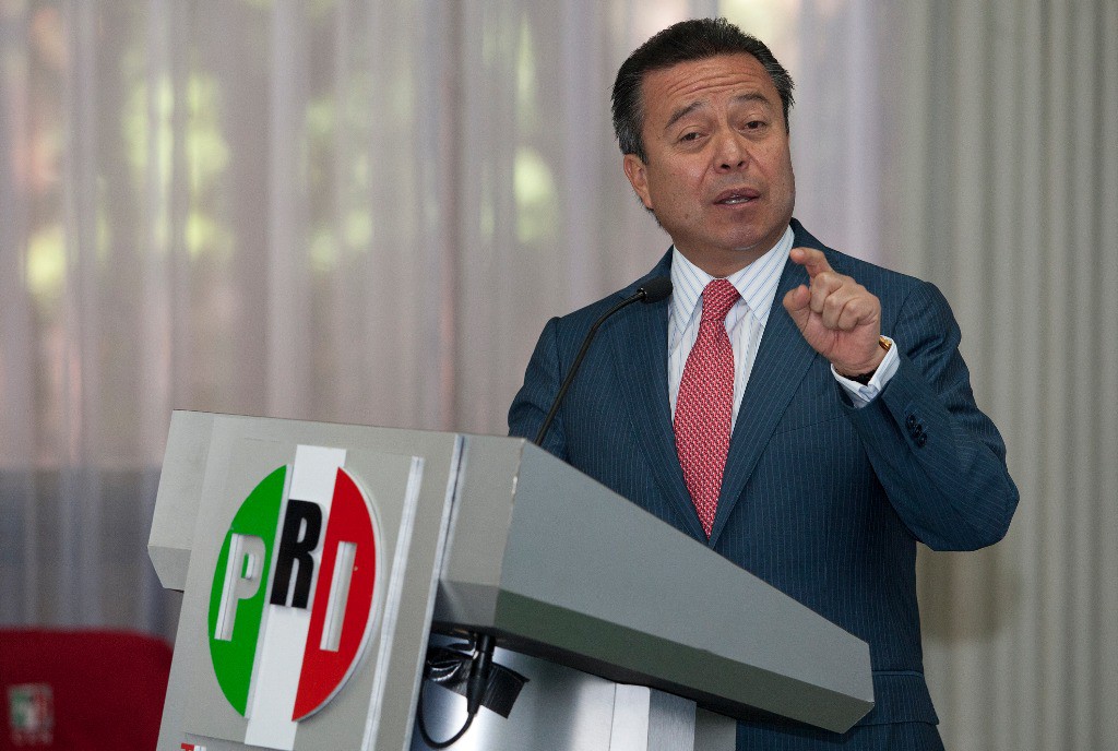 César Camacho Quiroz, presidente nacional del PRI, en un evento el pasado 22 de julio. Foto: La Jornada