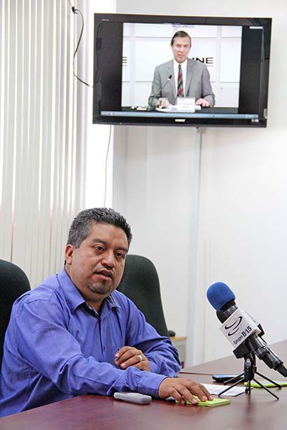 El vocal secretario de la junta local del INE en Zacatecas, Juan Carlos Merlín ■ foto: andrés sánchez