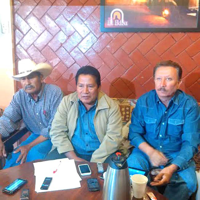 Conferencia de prensa de integrantes de El Barzón en Zacatecas ■ foto: alma ríos