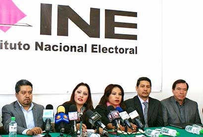 Informan autoridades del INE en la entidad los pormenores para la jornada electoral del Sol Azteca este domingo ■ foto: La Jornada Zacatecas