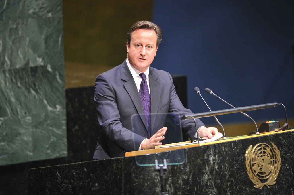 El primer ministro británico, David Cameron, el 24 de septiembre de 2014. Foto Xinhua