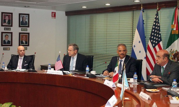 Procuradores y fiscales de Centroamérica, Estados Unidos y México, durante la reunión. Foto: La Jornada