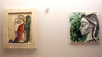 Dos de las obras de Pablo Picasso (1881-1973), incluidas en la exposición inaugurada en abril pasado en el Museo del Palacio de Bellas Artes de México. Foto: La Jornada
