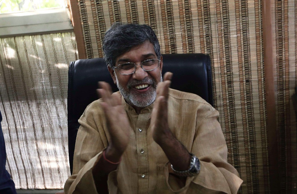 Nueva Delhi. El activista ganador del Nobel de la Paz, Kailash Satyarthi, alabó la decisión del Comité Nobel de premiar a un hindú y una musulmana, a un indio y una paquistaní, uniendo así una lucha común por la educación y contra el extremismo. Foto Reuters