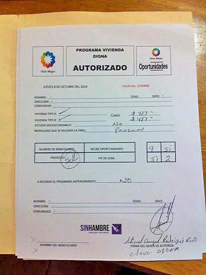 Ejemplo de documento que utilizan los falsos promotores ■ foto: La Jornada Zacatecas