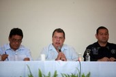 Ángel Aguirre el pasado 11 de octrube en Iguala, Guerrero. Foto Cuartoscuro / Félix Márquez