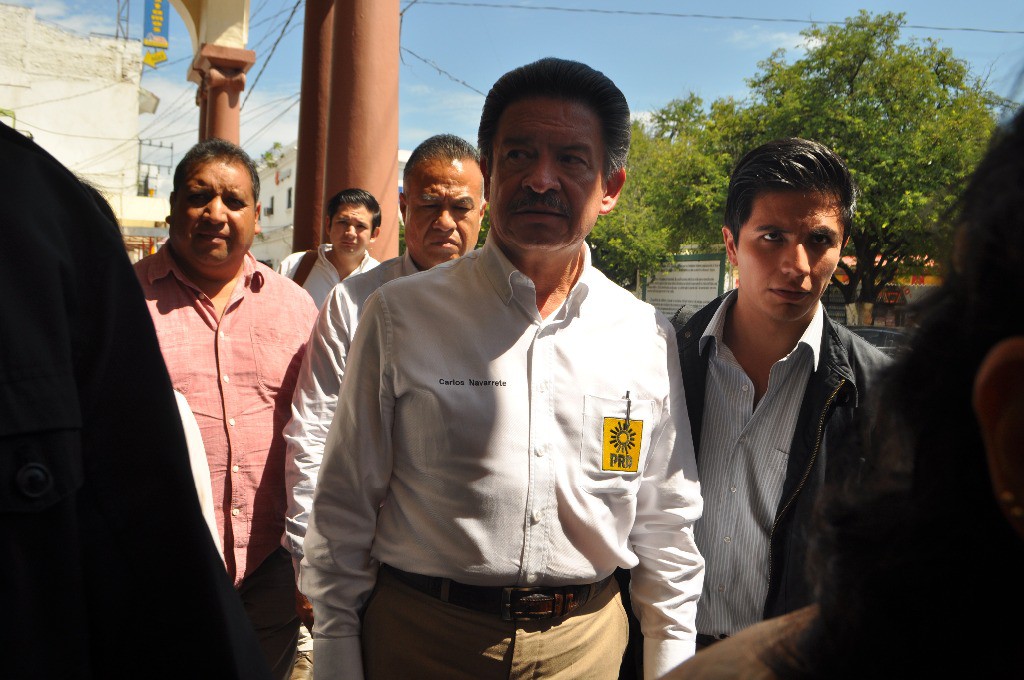 En Iguala, el dirigente nacional del PRD, Carlos Navarrete, pidió perdón al pueblo de Guerrero por caso del alcalde de Iguala, este miércoles. Foto: La Jornada