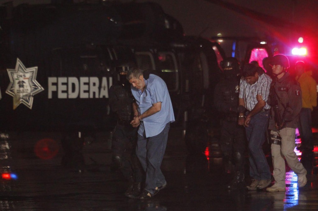 Presentación de Vicente Carrillo Fuentes en el hangar de PGR, el pasado 9 de octubre. Foto: La Jornada