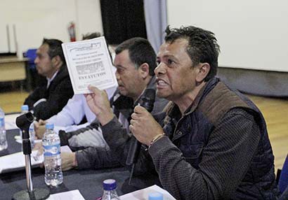 Rafael Rodríguez Espino, líder del gremio ■ fotos: Ernesto Moreno