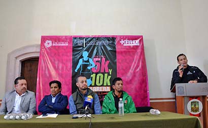 Aspecto de la conferencia de prensa donde se dieron a conocer los pormenores del evento deportivo ■ FOTO: LA JORNADA ZACATECAS