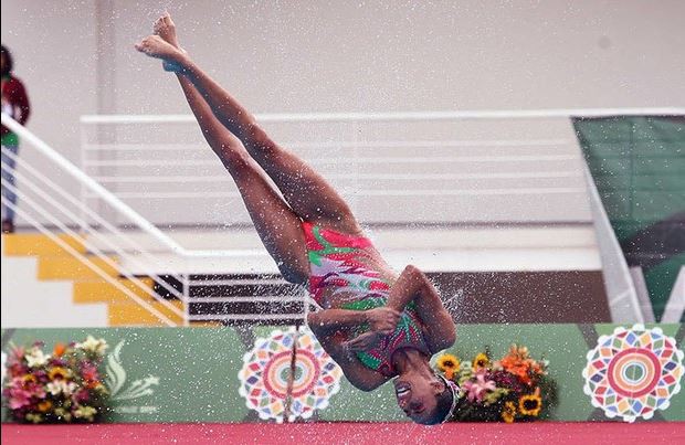 Nuria Diosdado también ganó oro en las pruebas de solo técnico, dueto técnico y equipo técnico. Foto: Archivo Conade