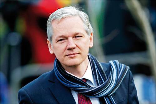 Julian Assange en imagen de archivo de febrero de 2011, antes de que tuviera que pedir asilo en la embajada de Ecuador en Londres. Foto Reuters