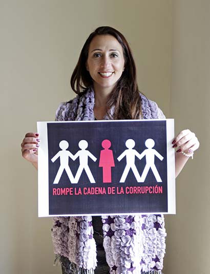Sandra Mendoza Barrera, representante de la Asociación Civil Por la Tierra ■ FOTO: ERNESTO MORENO