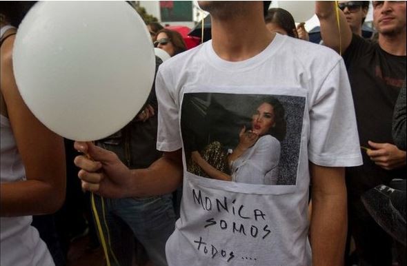 Protestas que tuvieron lugar en Caracas, en enero pasado, por el asesinato de Mónica Spear y su esposo. Foto Ap