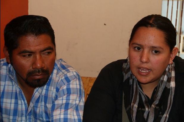 Ana Velasco Cervantes, integrante de la dirigencia de RIIO denunció en conferencia de prensa que González Domínguez fue asesinado. Foto: La Jornada / Archivo