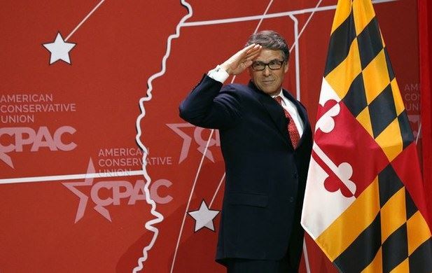El gobernador de Texas, Rick Perry, tras una conferencia sobre la acción política conservadora. Foto Reuters