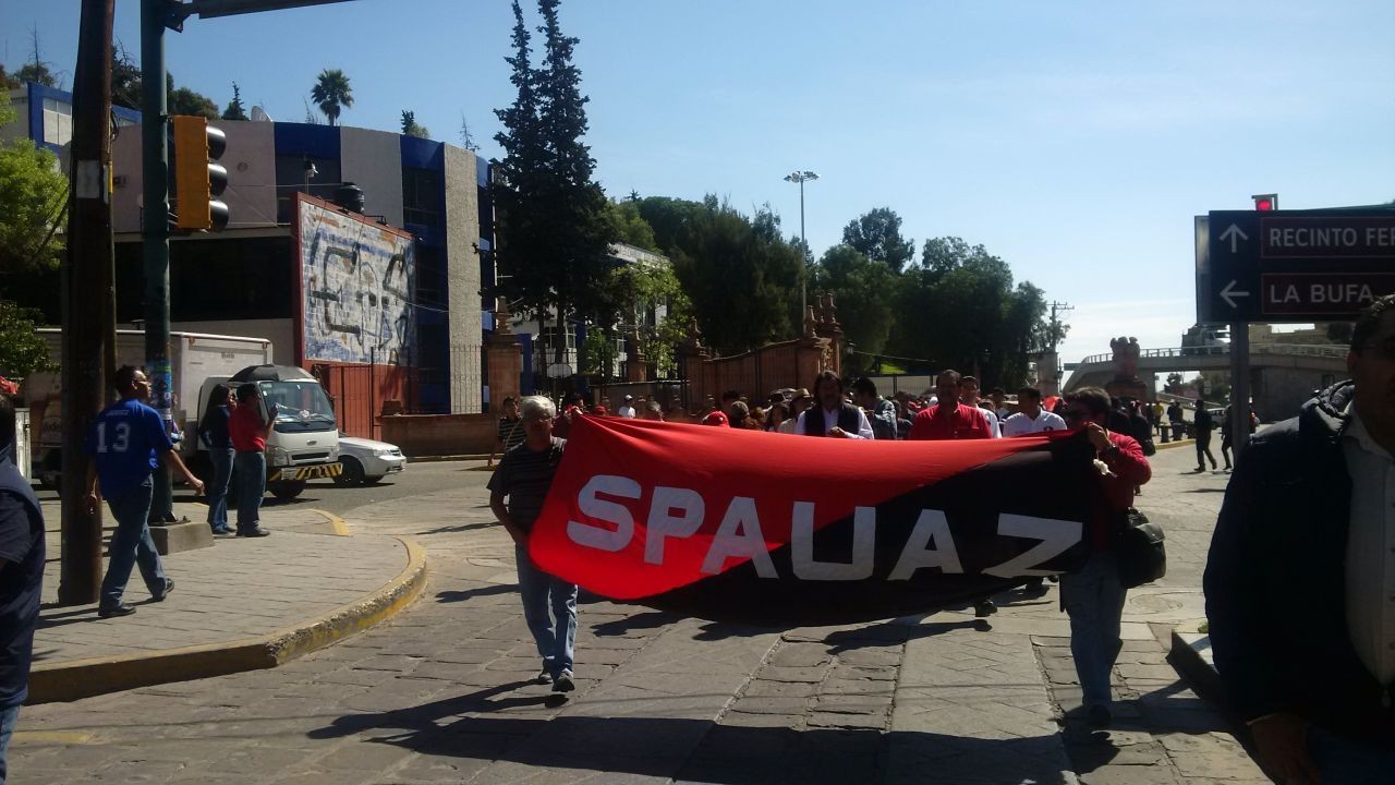 En imagen de archivo, marcha del Spauaz. Foto: ALMA RÍOS