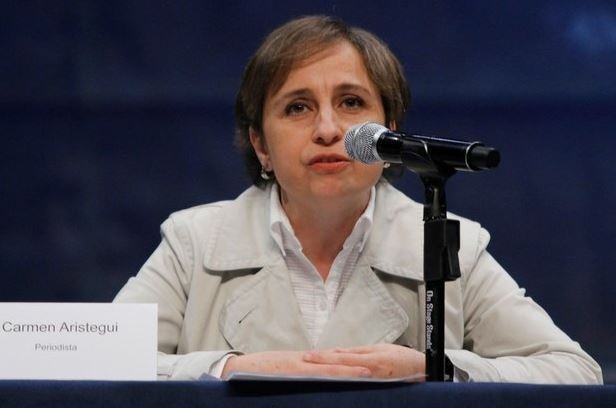 La periodista Carmen Aristegui en imagen de septiembre de 2014. Foto Cuartoscuro / Hilda Ríos