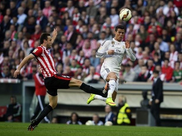 Cristiano Ronaldo, que no ha anotado en las últimas jornadas, se quedó de nuevo sin marcar. Foto Reuters